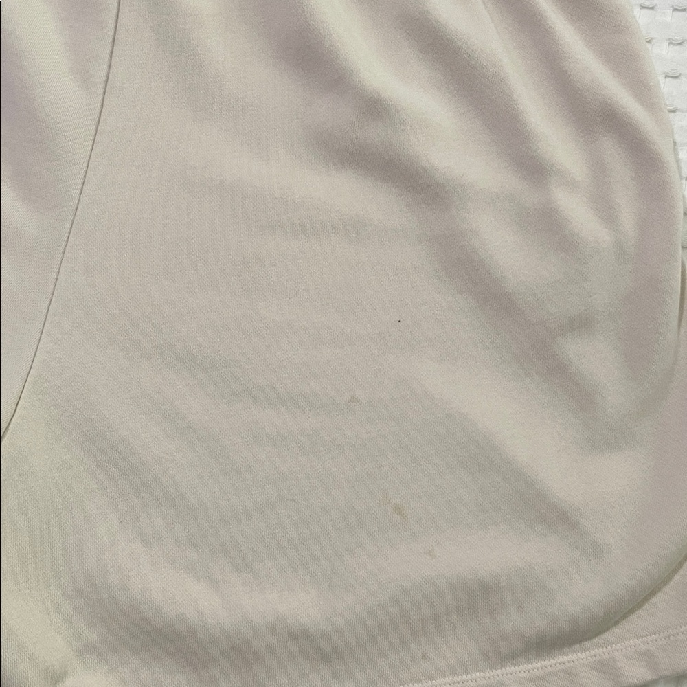 adidas Cream Lounge Sweatshirt and Shorts Set - Picture 5 of 6